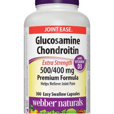 加拿大製Webber Naturals Glucosamine 高濃度維骨力 + 維他命D 300粒裝