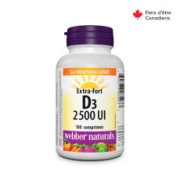 Webber Naturals 特強D3 2500IU 180 粒